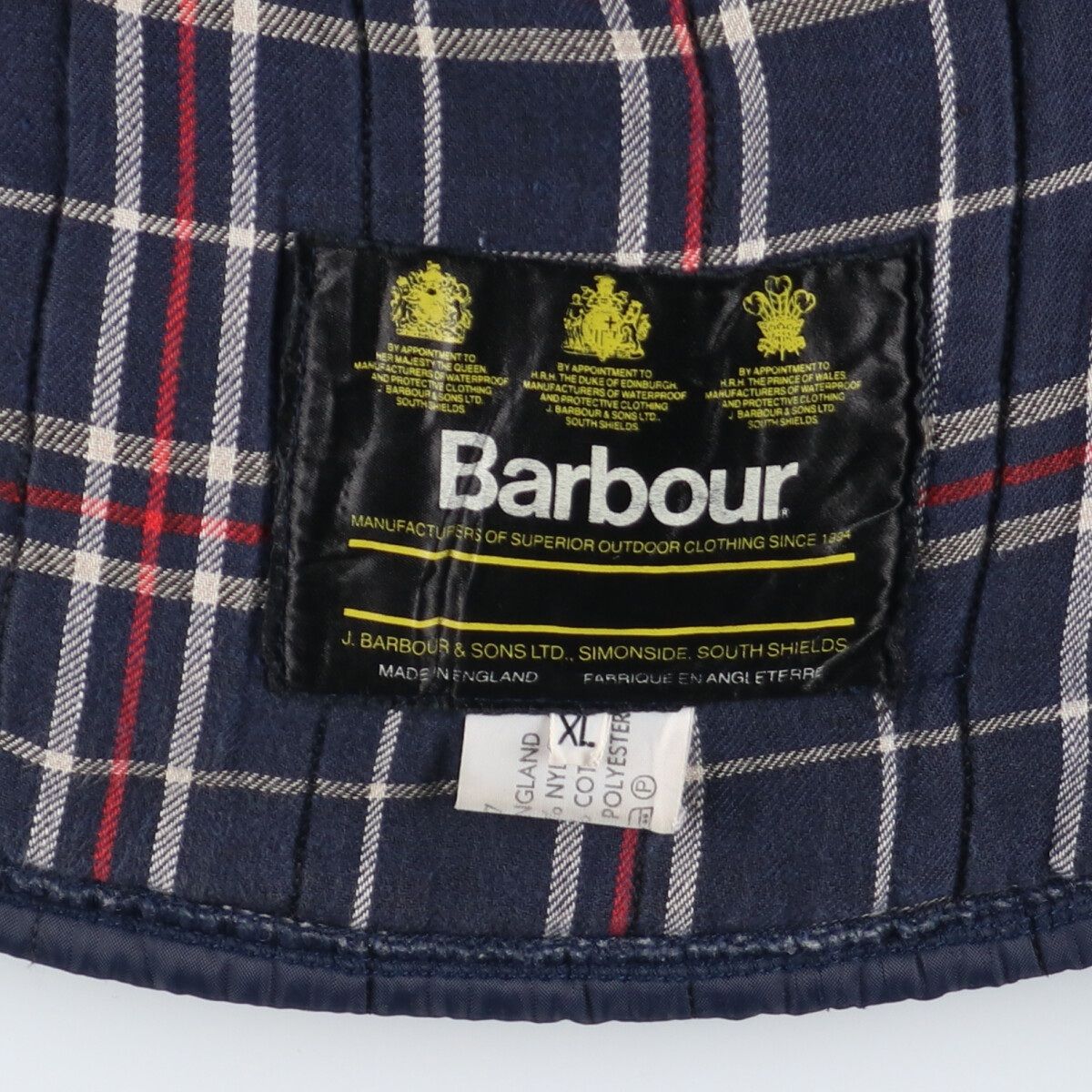 古着 90年代 バブアー Barbour 旧3ワラント キルティングジャケット