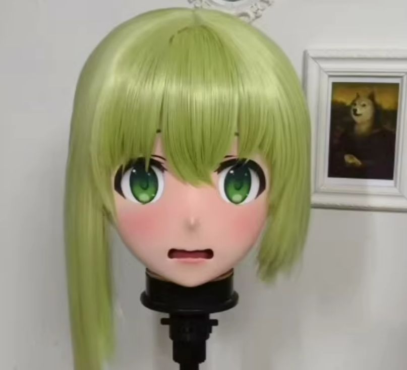 3|4マスク カツラ付き NO.659 マスク ドール ヘッドロリータ人形 コスプレ 仮装 変装 着ぐるみ コスチューム kigurumi