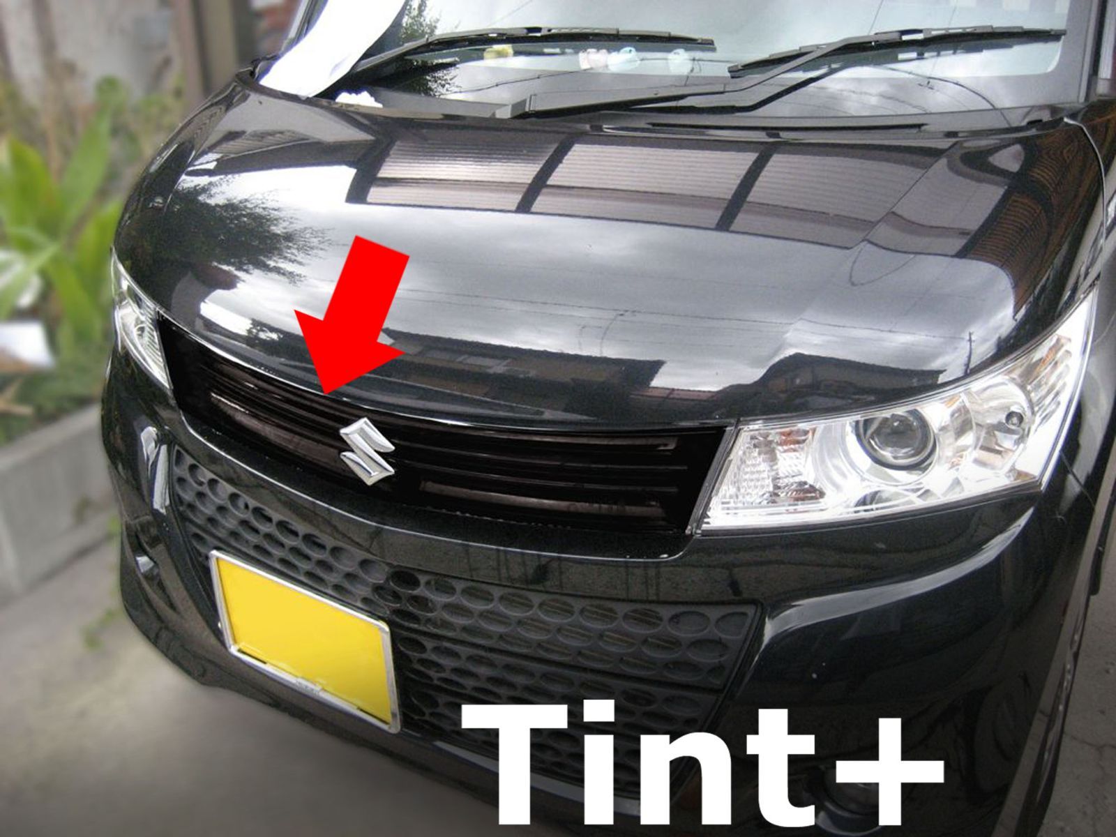 Tint+何度も貼れる パレットSW MK21S フロントグリル スモークフィルム(ブラックスモーク5％) mk21s sw