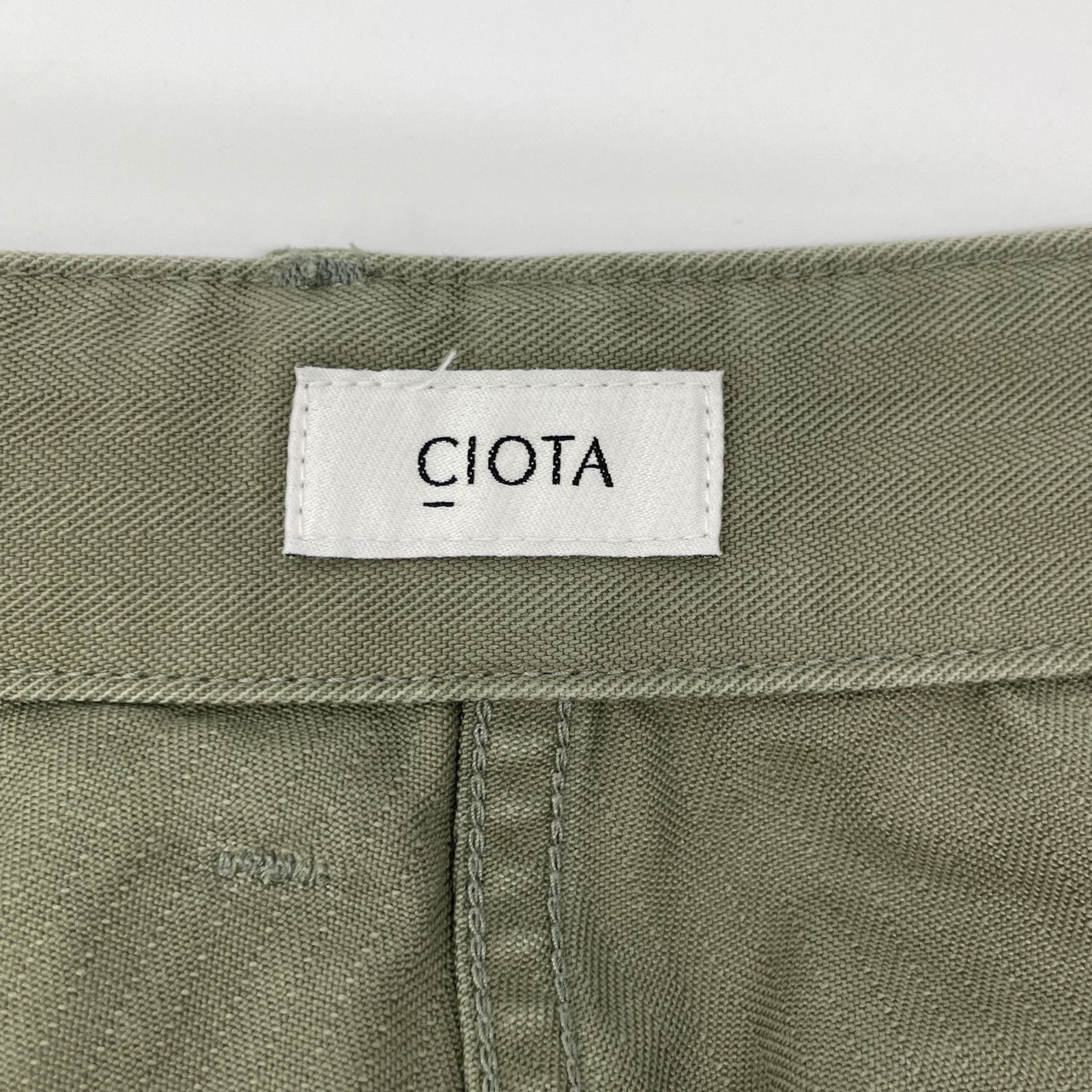 CIOTA（シオタ） スビンヘリンボンベイカーパンツ ストーンバイオ