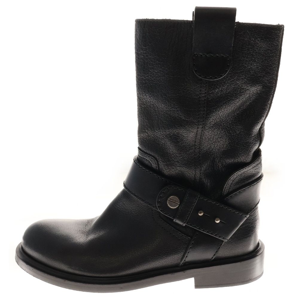 JIMMY CHOO ブラック エンジニアブーツ JIMMY CHOO ジミーチュウ ショートブーツ スエード エンジニア