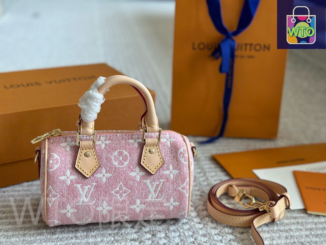 今日特価】Louis Vuitton ルイヴィトン ナノスピーディ デニム