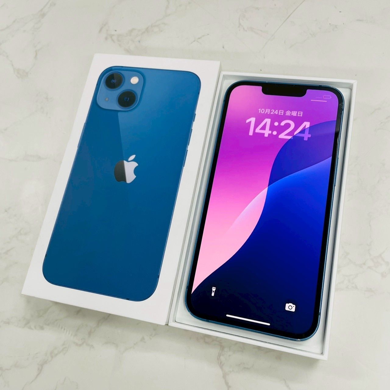 Apple iPhone Blue 128GB Unlocked 0 13, 128GB, (Renewed A2631 com