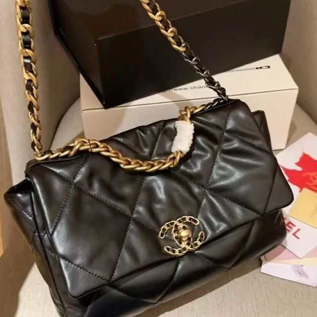 CHANEL シャネル チェーン ショルダー ハンドバッグ ブラック 美品