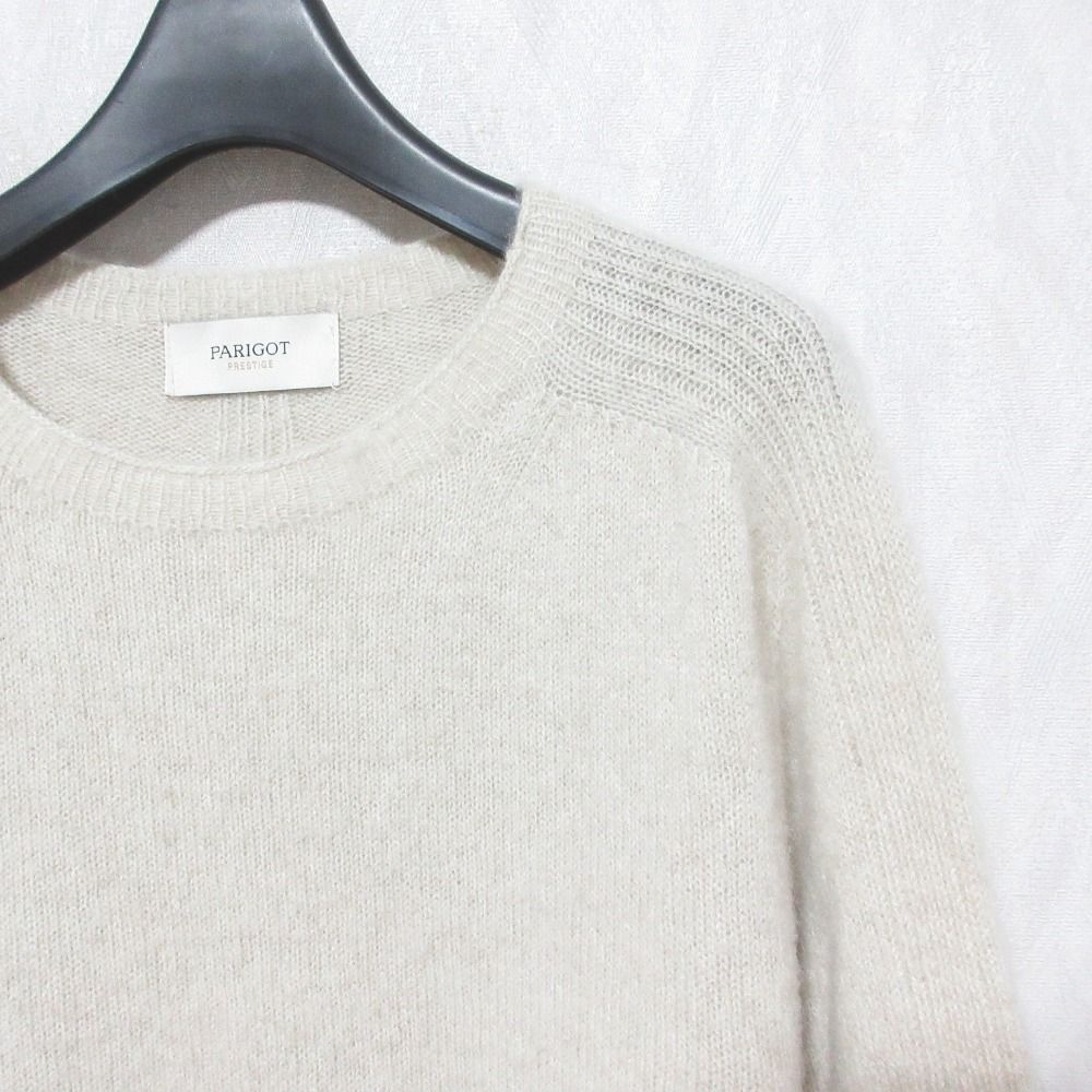 美品 23AW PARIGOT パリゴプレステージ ウォッシャブルピュアカシミヤニット セーター PR-KN23-22WI-SIM FREE ベージュ レディース 古着 中古 美品 23AW PARIGOT パリゴプレステージ ウォッシャブルピュア