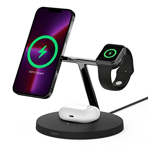 【メルカリ最安値！】Belkin 3in1 MagSafe充電器　ベルキン Belkin 3 in 1 MagSafe充電器 最大15W高速充電 ワイヤレス充電器