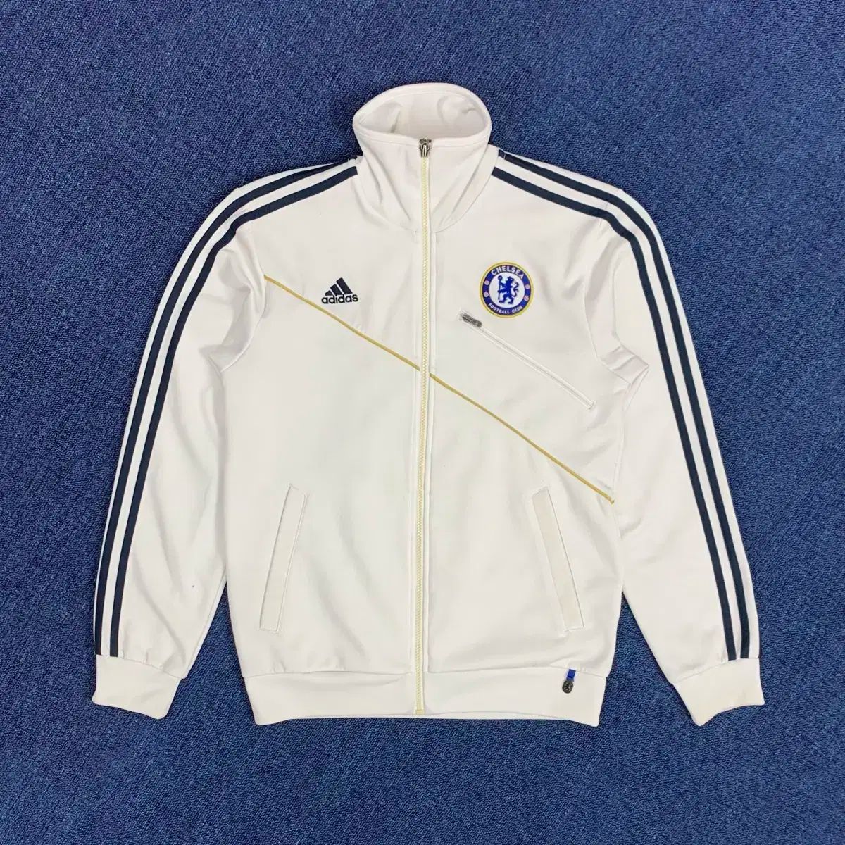 S adidas アディダス チェルシー ジャージ トラックトップス 白 ネイビー