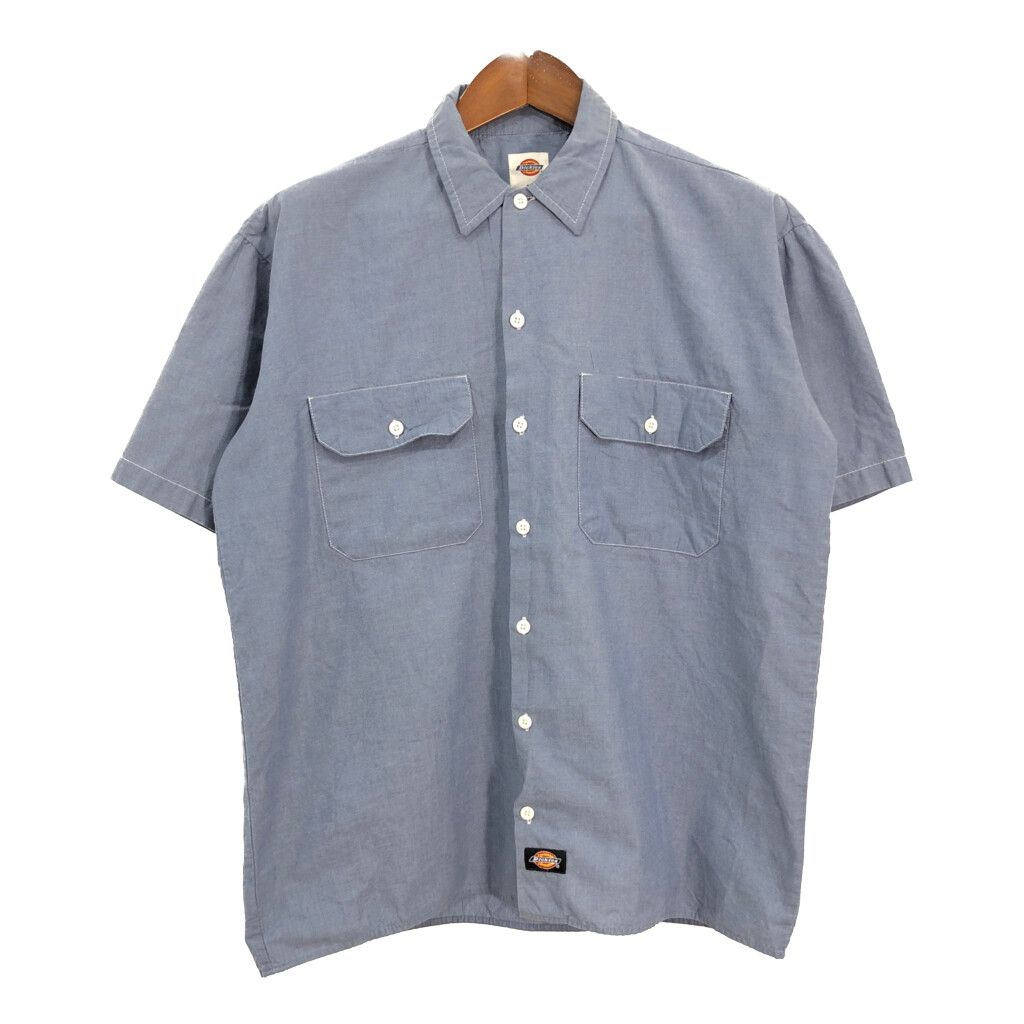 Dickies ディッキーズ ワークシャツ ライトブルー (メンズ M) 中古 古着 R5580