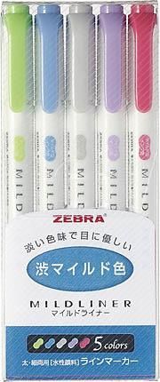 まとめ ゼブラ マイルドライナー ＮＣ ５色セット WKT7-5C-NC ×20セット