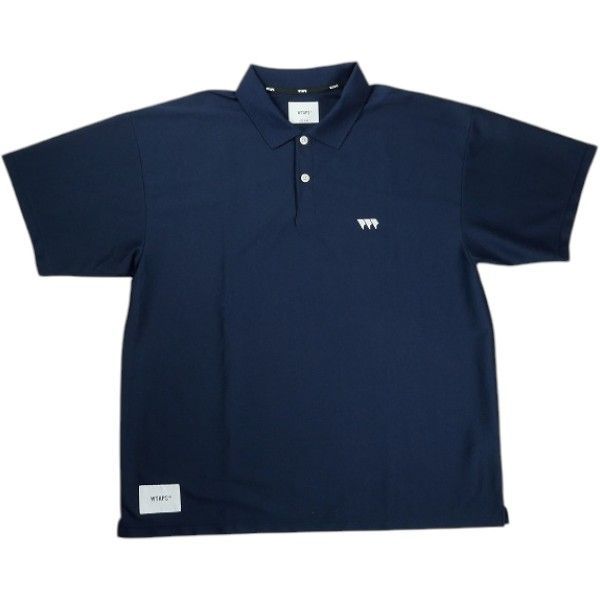 Size XL WTAPS ダブルタップス 25SS ACADEMY 02 SS POLY Navy 半袖ポロシャツ 紺 新古品 ♥品 20826754