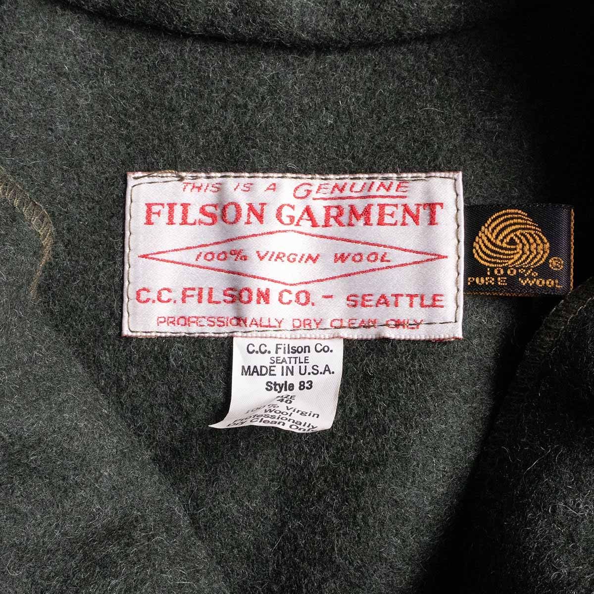 美品】FILSON【ダブルマッキーノクルーザージャケット】40 USA製 