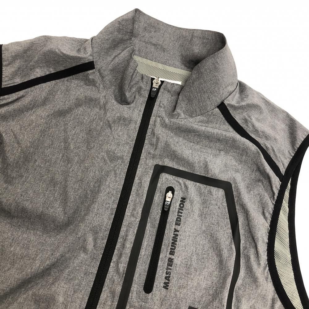 マスターバニー ジップベスト 杢グレー×黒 裏地メッシュ ポケッタブル メンズ 5 L ゴルフウェア MASTER BUNNY EDITION WHITEMONARCHHOTEL_COM