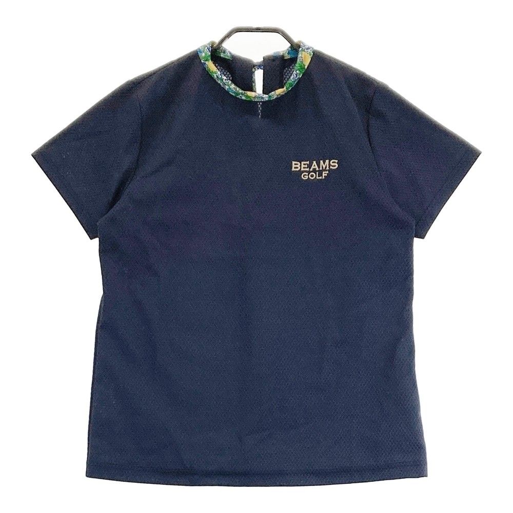 美品□ビームスゴルフ ORANGE 「BEAMS GOLF」 半袖Tシャツ L ネイビー