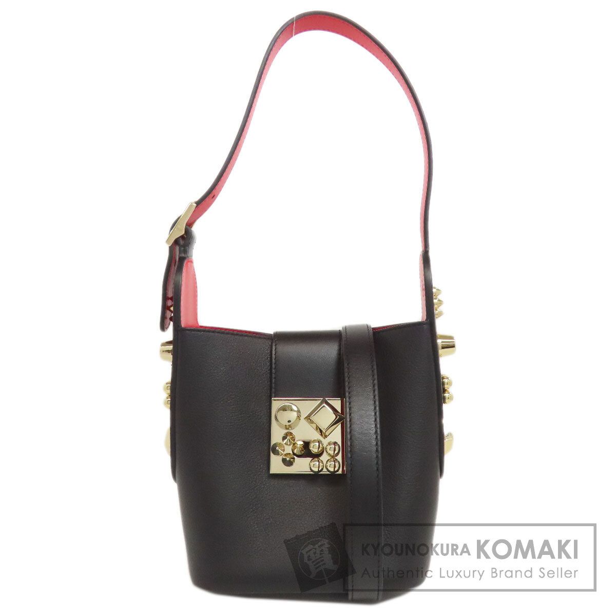 【美品】Christian Louboutin スタッズハンドバッグ Christian Louboutin クリスチャンルブタン スタッズ