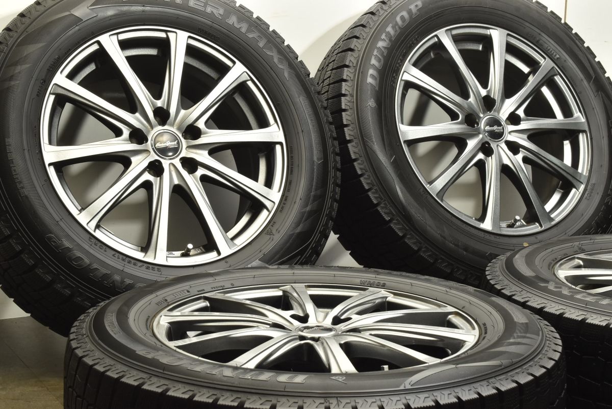 バリ溝 ユーロスピード 17in 7J 48 PCD114.3 ウィンターマックス WM02 225 65R17 レクサスNX ハリアー RAV4 エクストレイル CR-V