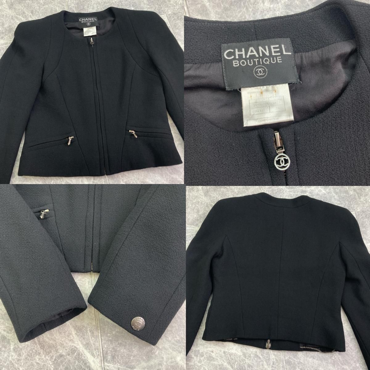 CHANEL シャネル ココボタン ジップアップ ジャケット 38 CHANEL シャネル ココボタン ジップアップ ジャケット 38 CHANEL