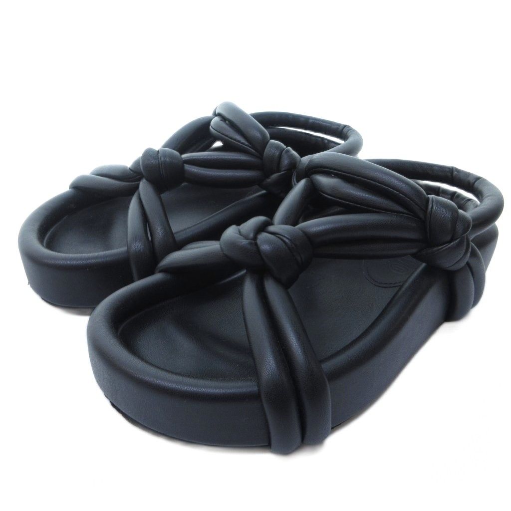 エムエムシックス メゾンマルジェラ MM6 Maison Margiela チャンキーミニョン スリッパサンダル ミュール 黒 ブラック 37 約23.5cm IBO81