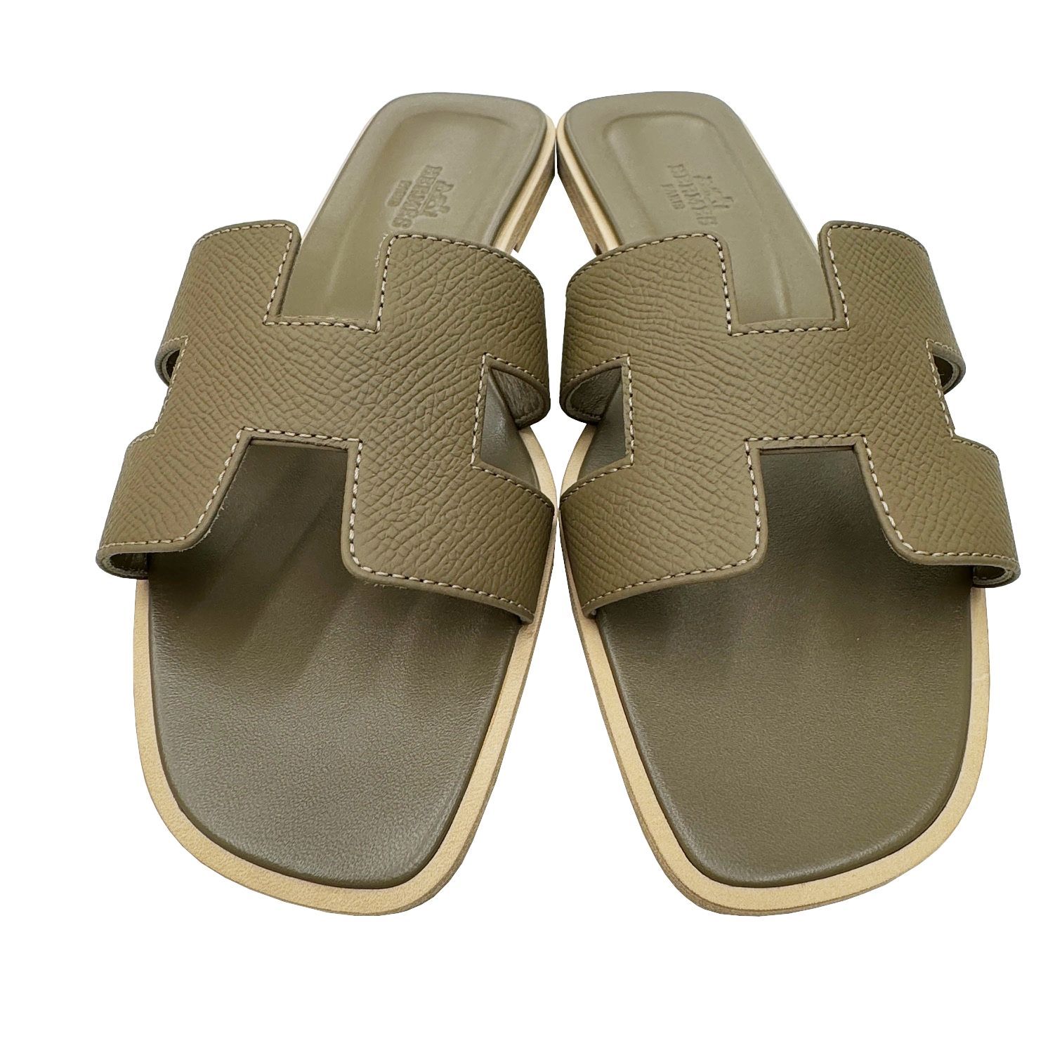 新品】エルメス HERMES ORAN オラン サンダル レザー エトゥープ