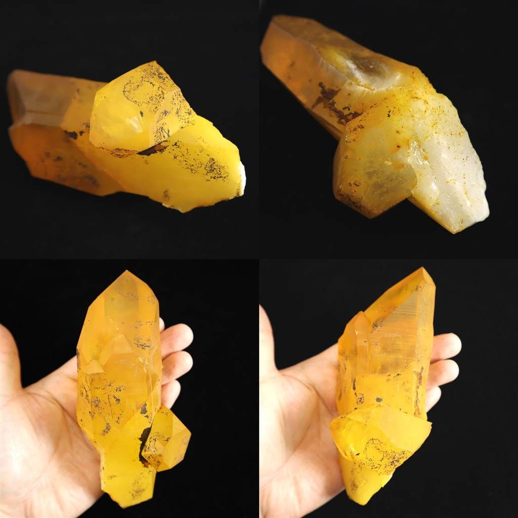 米国アーカンソー州産 ゴールデンヒーラー 水晶 ポイント 原石 440g