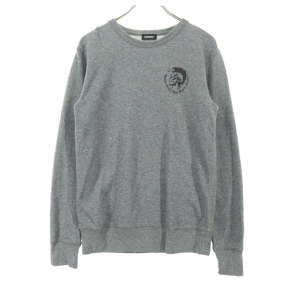 DIESEL ディーゼル プリント 長袖 トレーナー グレー スウェット