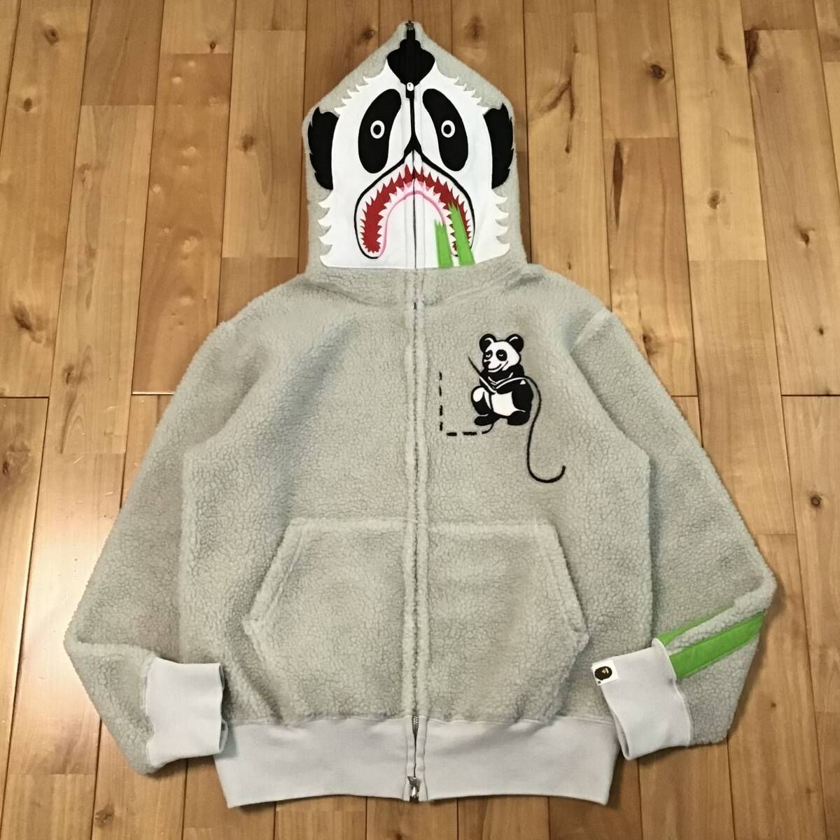 ボア パンダ パーカー Sサイズ グレー Boa panda full zip hoodie a