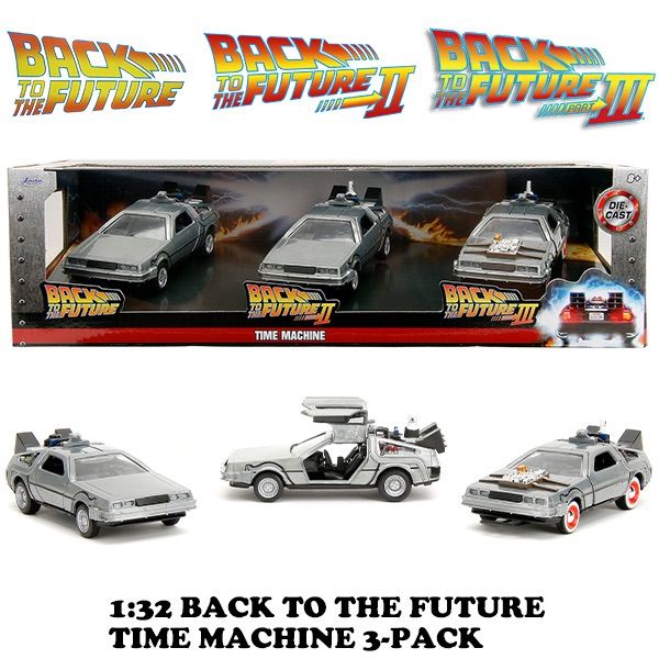 バックトゥザフューチャー デロリアン ミニカー 3台 ダイキャスト 1/32 1:32 BACK TO THE FUTURE 3-PACK 【バックトゥザフューチャー