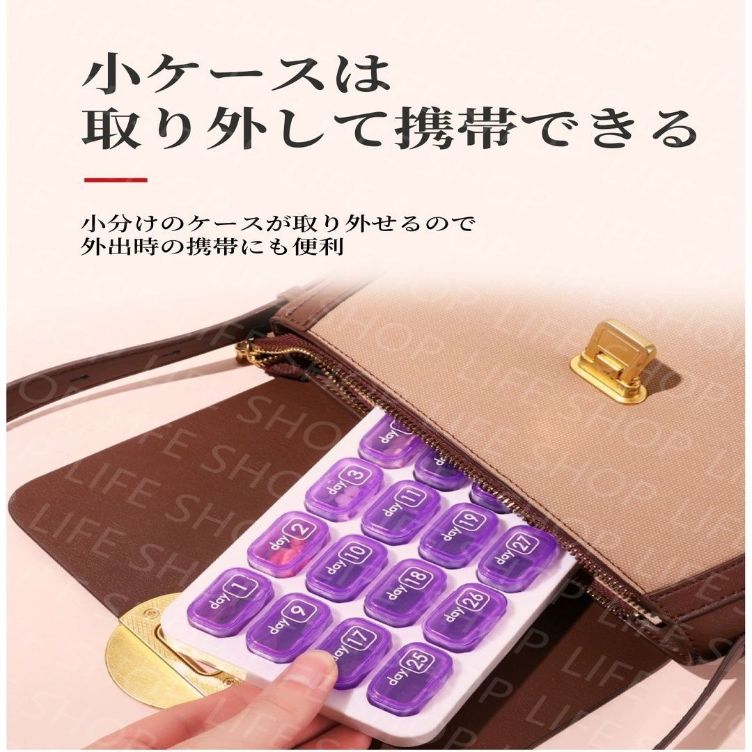 ピルケース 1ヶ月分 薬ケース マンスリーピルオーガナイザー 薬入れ一