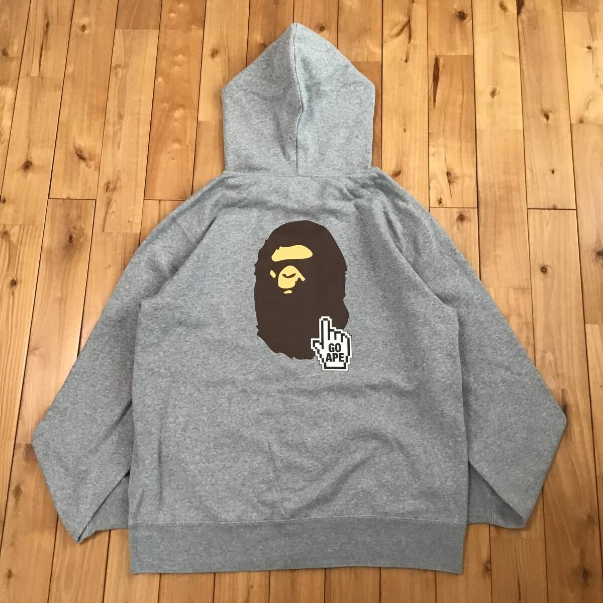 ☆2XL☆ APE HEAD LOGO フルジップ パーカー グレー a bathing ape 