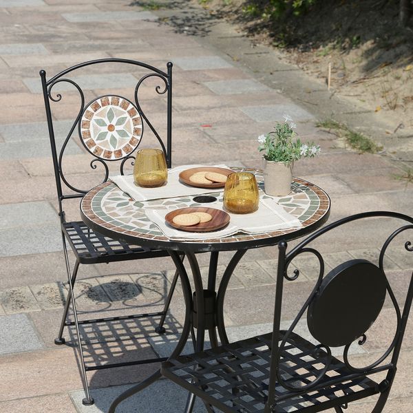 最も安い モザイクテーブル 花柄 組立品【】 モザイクテーブル 花柄