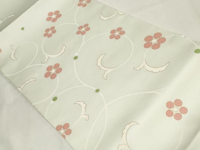 平和屋着物 九寸開き名古屋帯 草花文 金彩 正絹 CAAZ6489dy