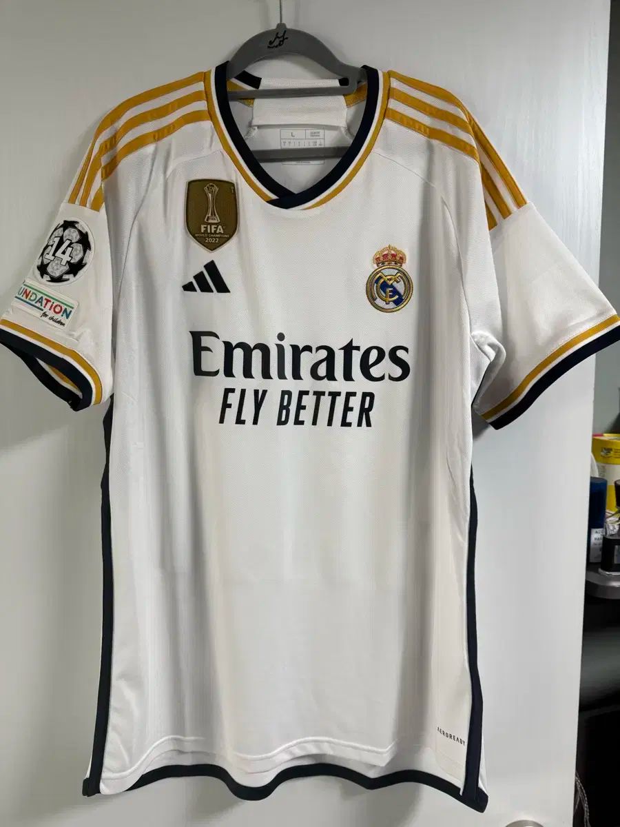 23⁄24レアル・マドリードホーム長袖ユニフォーム背番号5ベリンガム