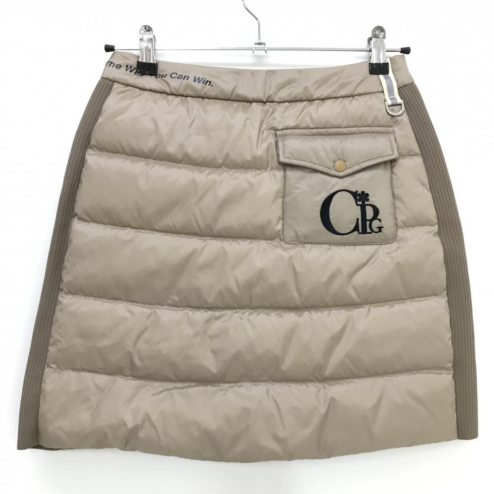 超 CPG ダウンスカート ベージュ サイドリブ 軽量 インナーパンツ付 レディース 3 L ゴルフウェア モデル CPG