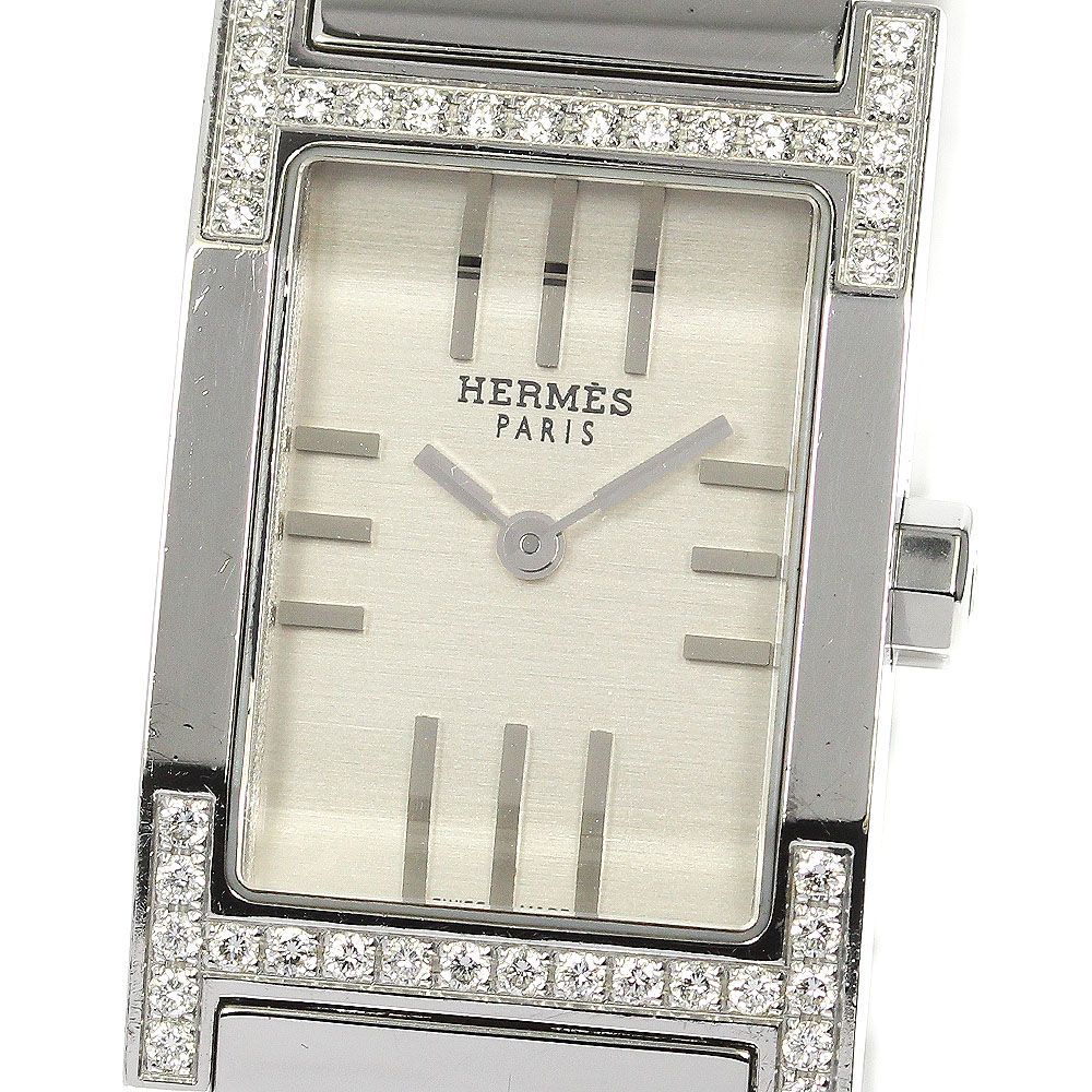 美品！ HERMES タンデム 天然ダイヤベゼル 腕時計 TA1.230 HERMES（エルメス） HERMES TA1.230 タンデム ベゼル ダイヤモンド