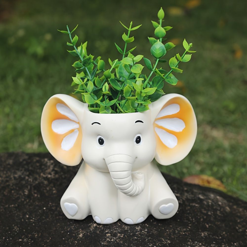 象 陶器 ランプ フラワースタンド ソープストーンの幸運ゾウ(ピンク