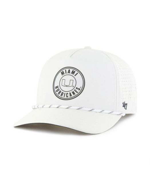 送料無料 47ブランド メンズ 帽子 アクセサリー Men s White Miami Hurricanes Forward Collection Loop Hitch Adjustable Hat White