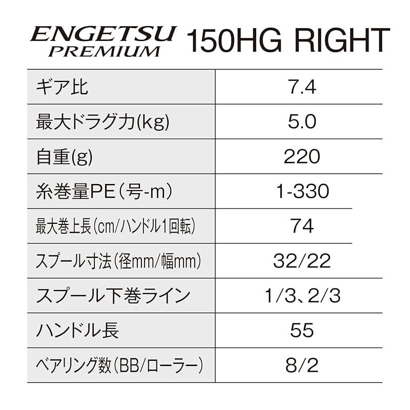 シマノ(SHIMANO) タイラバ 両軸リール 23 エンゲツ プレミアム 150HG 1 タイラバ 0 エンゲツ 8tail 釣具のポイント 新商品シマノ『23エンゲツプレミアム』入荷致しました♪