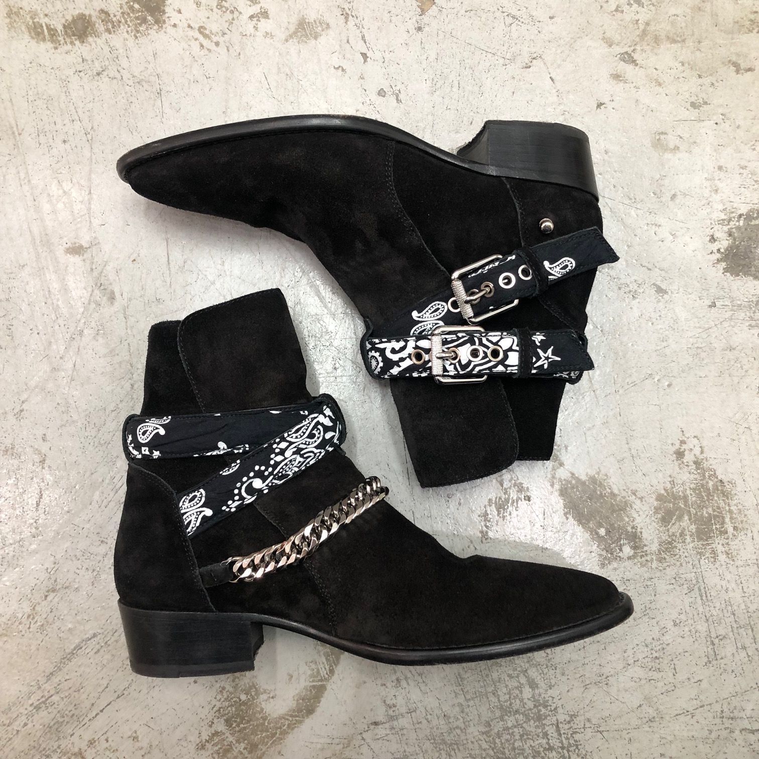 AMIRI Bandana Buckle Boot MFB005-001 バンダナ スエードボディ ブーツ アミリ 42 67673A1 - メルカリ