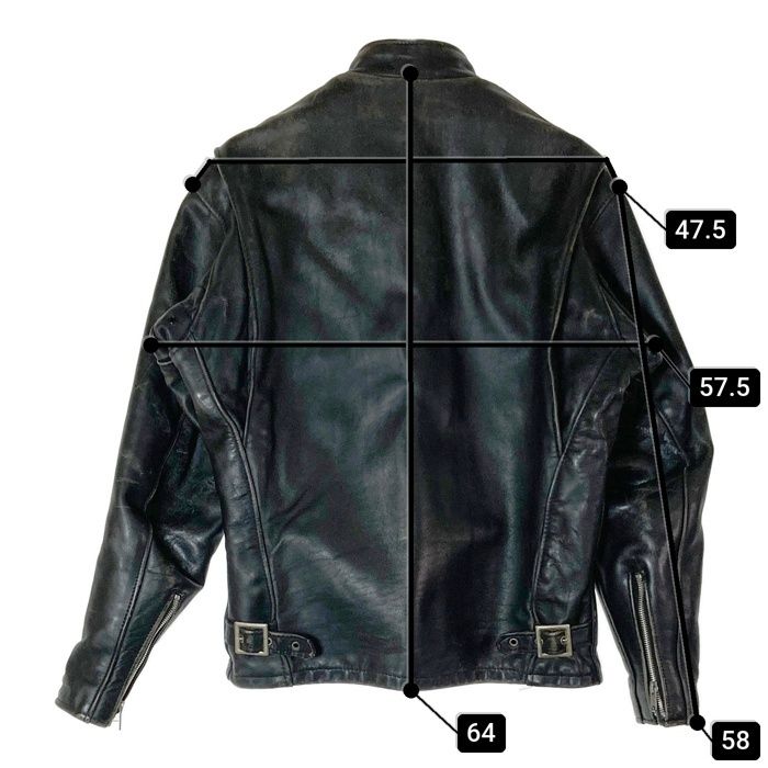 ☆Schott ショット YKKジップ シングル ライダースジャケット