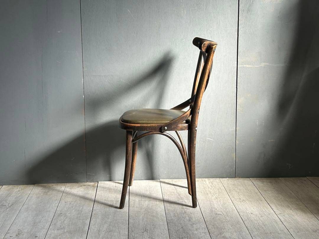 ① TON トン　クロスバックチェア　アンティーク　ヴィンテージ　チェコ　YK ① TON トン クロスバックチェア アンティーク ヴィンテージ