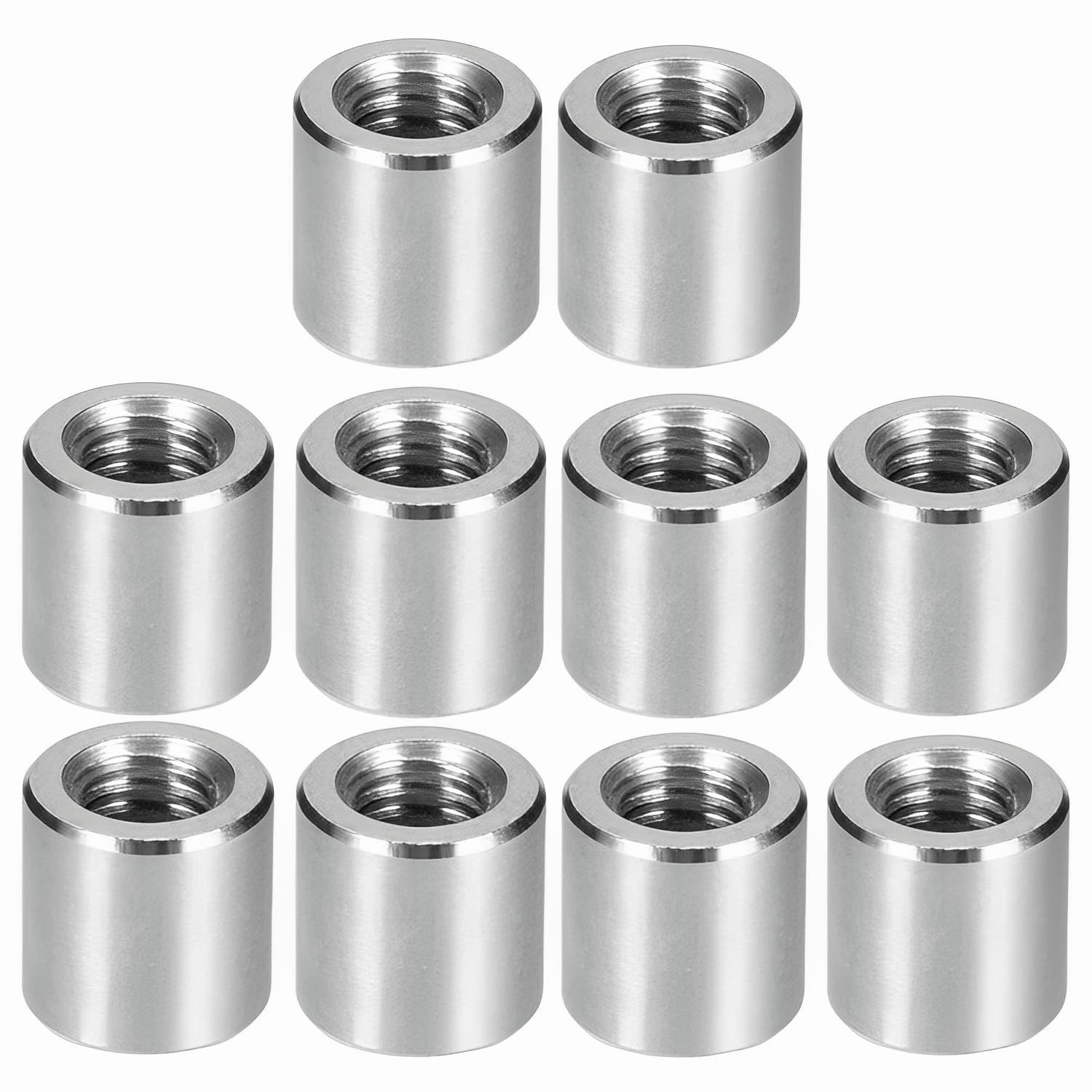 Size:「φ12*14mm」外径*高さ_Color:「M8」呼径 10個入り カップリング 高ナット M8xφ12x高さ14mm カップリングナット スペーサーラウンド ジョイントナット ラウンドコネクタナット 304ステンレス鋼