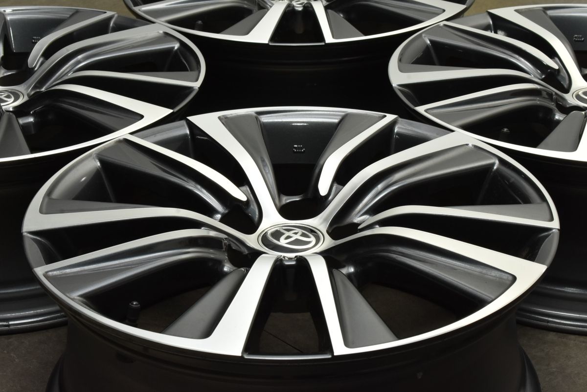 交換用に トヨタ 80 ハリアー G 純正 18in 7J 35 PCD114.3 4本セット RAV4 プリウス ノア ヴォクシー エスクァイア プリウスα 流用