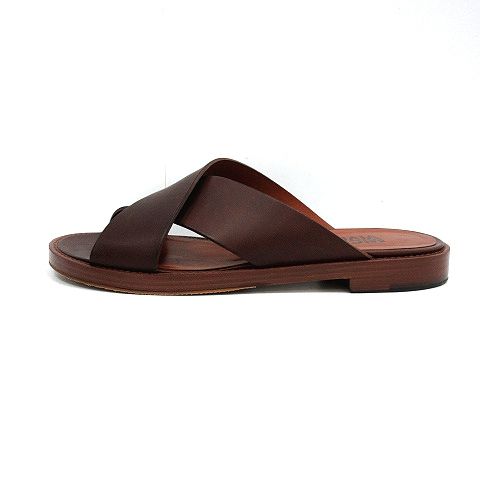 ミッシェル ヴィヴィアン MICHEL VIVIEN サンダル レザー I37 茶 ブラウン AK