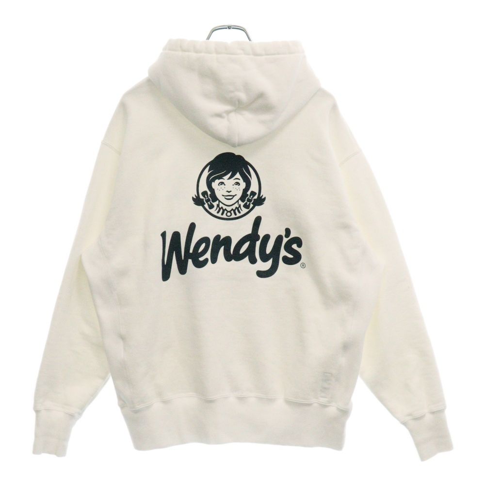 SEQUEL (シークエル) 23AW Wendy's ウェンディーズ バックプリント スウェット プルオーバーパーカー ホワイト