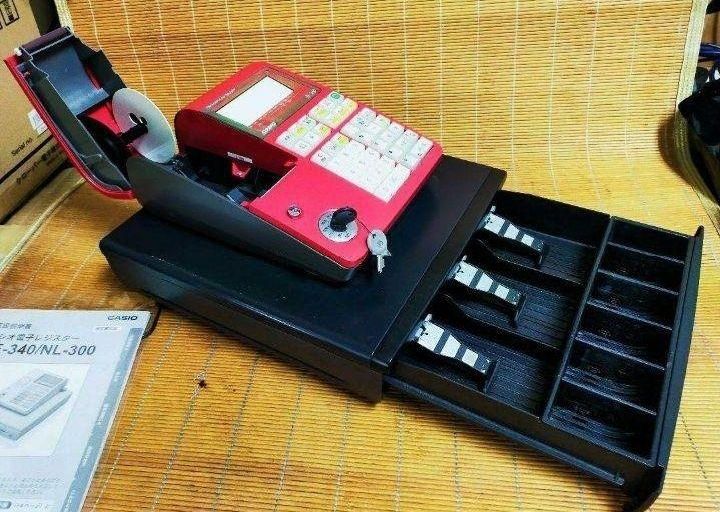 カシオレジスター　TE-340/NL300　フル設定無料　018833 カシオレジスター TE-340/NL300 フル設定無料 6801131 レジ用品