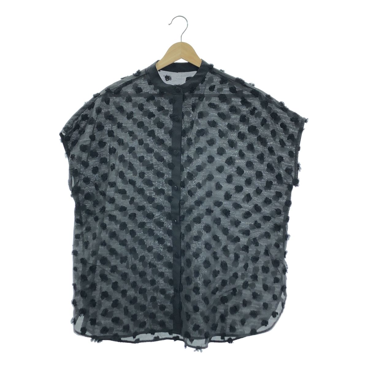 HIAND Fluffy dot Shirt 黒　フラッフィードットシャツ 美品】 HIAND / ハイアンド | Fluffy dot Shirt / フラッフィー