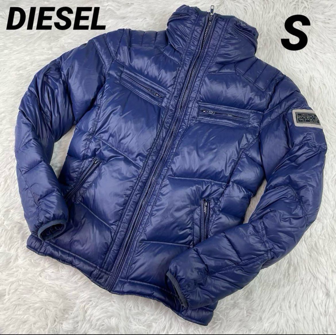 同時購入価格 DIESEL フード付きダウンジャケット ネイビー 【公式通販】