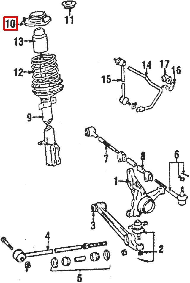 新品未使用 トヨタ 純正 AW10 AW11 MR2 リア サスペンション サポート  