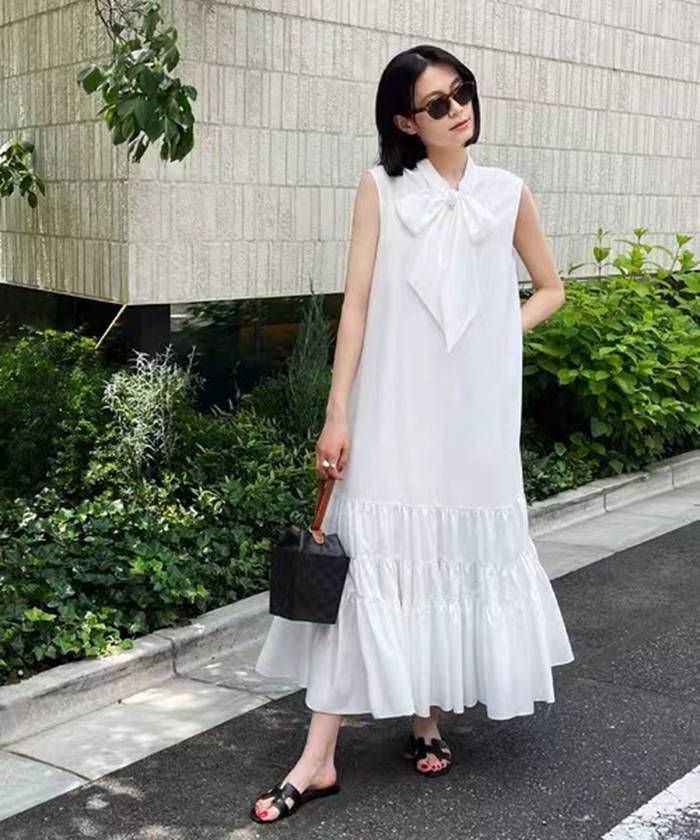 【限定1着】ハンドメイド　レディース　ノースリーブワンピース　リップル♬ レディース ワンピース 春 ワッフルノースリーブワンピース