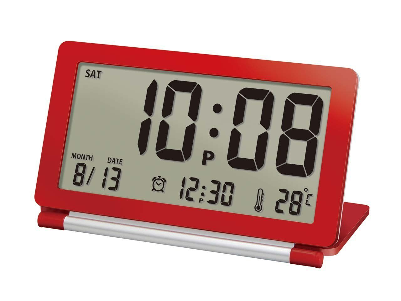 【特価商品】ピアット 温度計付 レッド RED Piatto LS-014RE 目覚まし時計 誠時(セイジ)