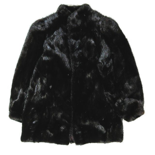 サガミンク‼️超美品(^^)BLACKロングコート‼️ レディース